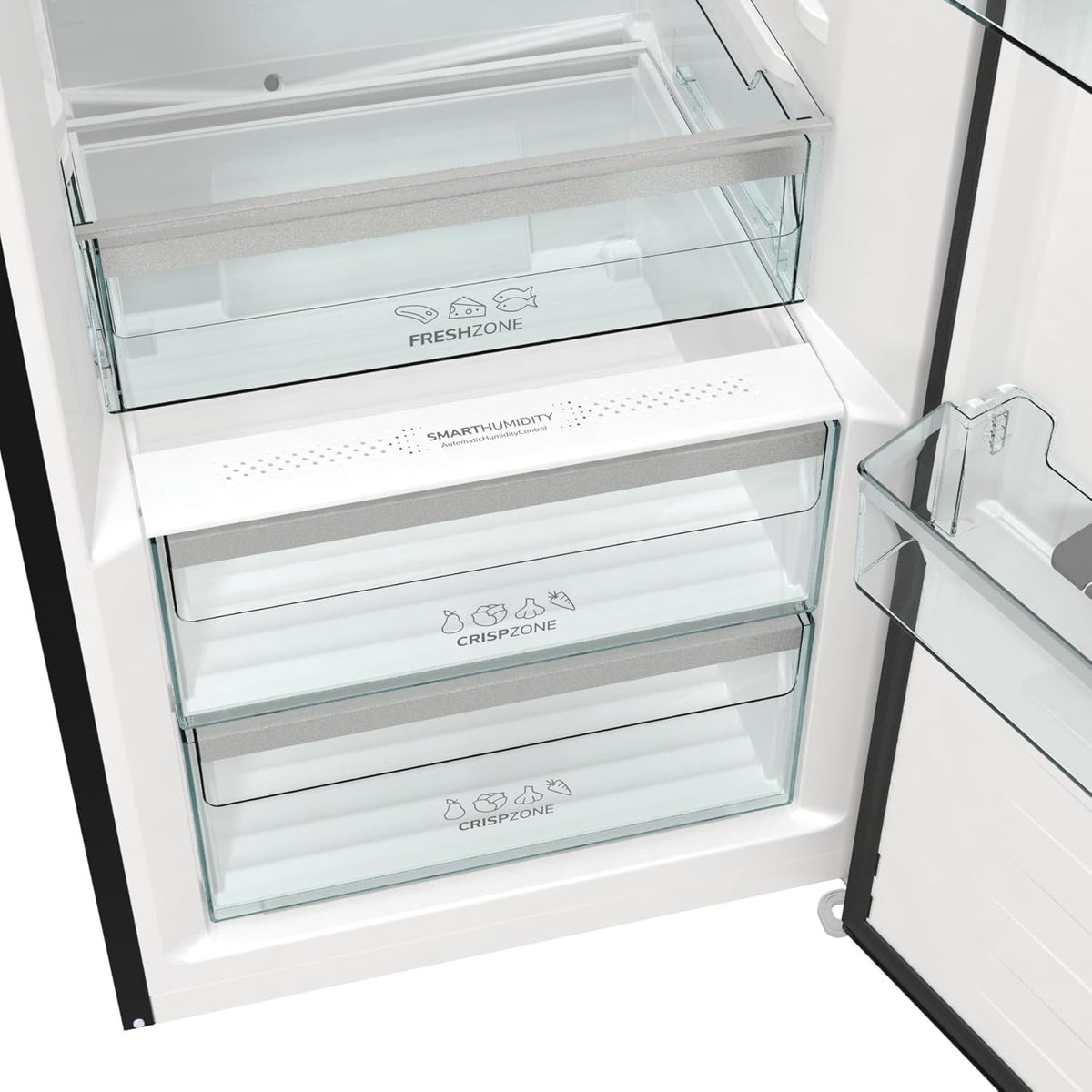 Frigorífico Gorenje R 619 DAXL6/AdaptTech/FreshZone/Función de enfriamiento rápido/Sistema de refrigeración por circulación de aire/Pantalla LED / 398l / 185cm / Clase energética D/Acero inoxidable