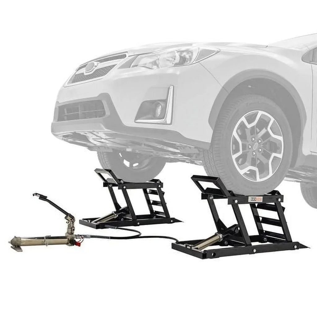 Elevador hidráulico para autos Black Widow con rampa – capacidad de 3,000 lb. por par