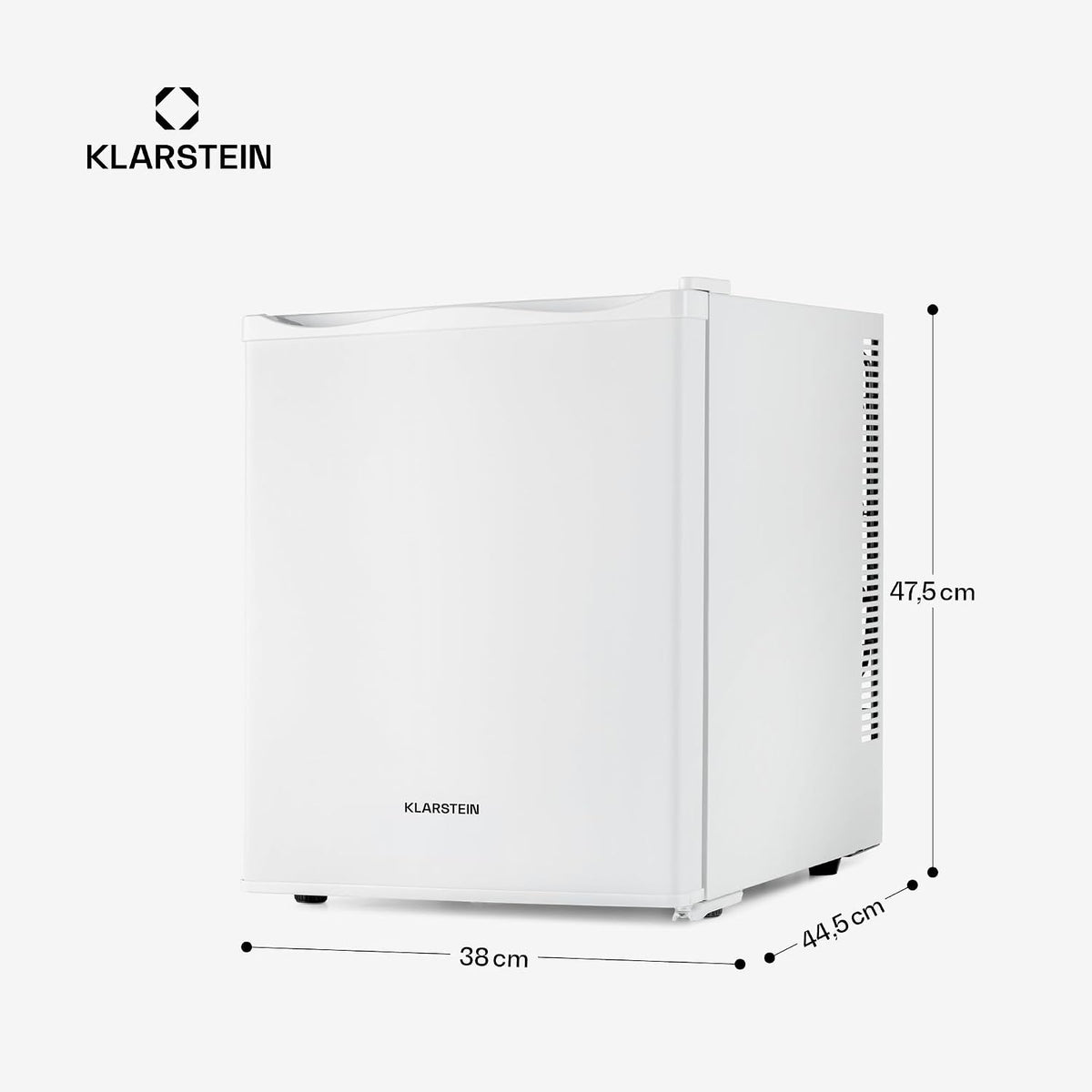 Mini refrigerador Klarstein para habitaciones, mininevera de 30 L para bebidas y cosméticos, minibar pequeño, refrigerador pequeño y silencioso, estantes ajustables, pequeño refrigerador para cuidado de la piel 5-15 °C