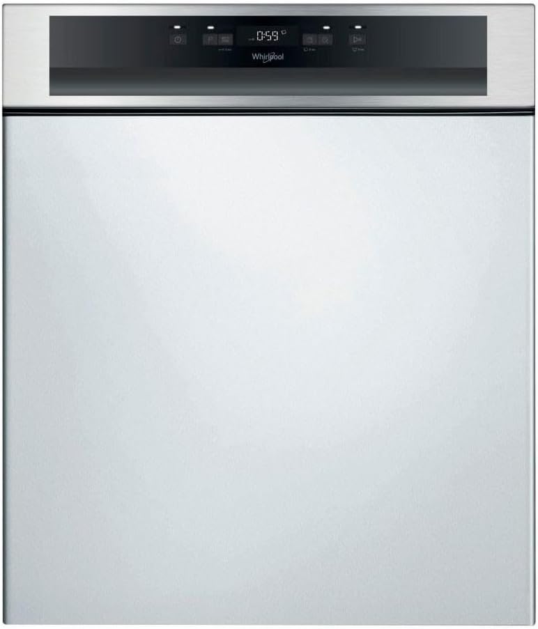 Lavavajillas integrable Whirlpool WBC3C26X - Lavavajillas integrable 60 cm - Clase A++ / 46 decibelios - 14 cubiertos - Integrable con panel de control a la vista: Inox