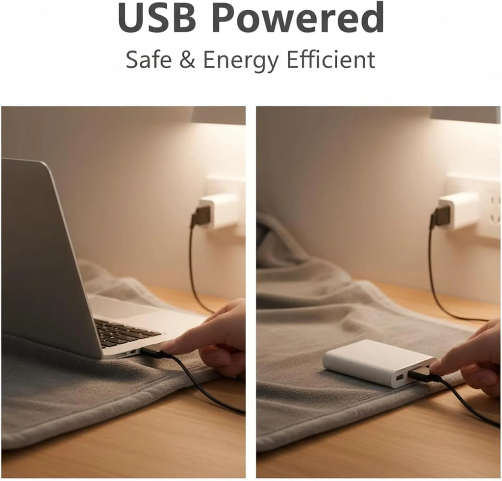 AVSMGP Bezprzewodowy elektryczny koc grzewczy Miękki flanelowy koc zasilany przez USB z 3 ustawieniami temperatury Przenośna mata grzewcza Do domu, biura, podróży,Pink,180×200CM/71×78.8IN