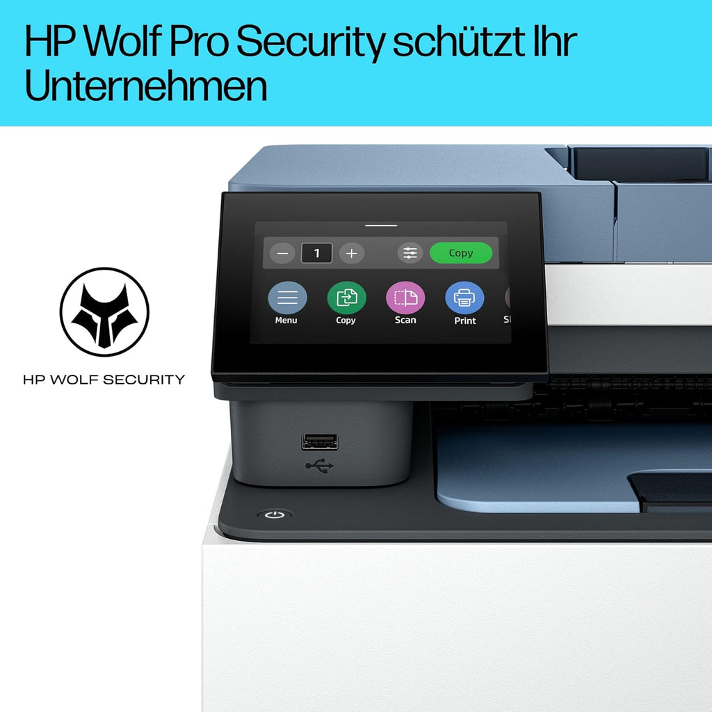 Impresora multifunción láser a color HP Color LaserJet Pro MFP 3302fdwg, fax, impresión automática a doble cara, pantalla táctil, Wi-Fi, Ethernet, USB, HP Wolf Pro Security
