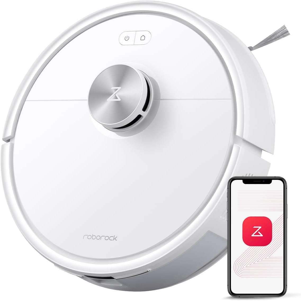 Roborock Q7 M5 Robot Aspirador y Fregasuelos 10.000 Pa, Doble Diseño Antienredos, Mayor Duración de Limpieza, Navegación Inteligente con LiDAR Preciso, APP, Blanco