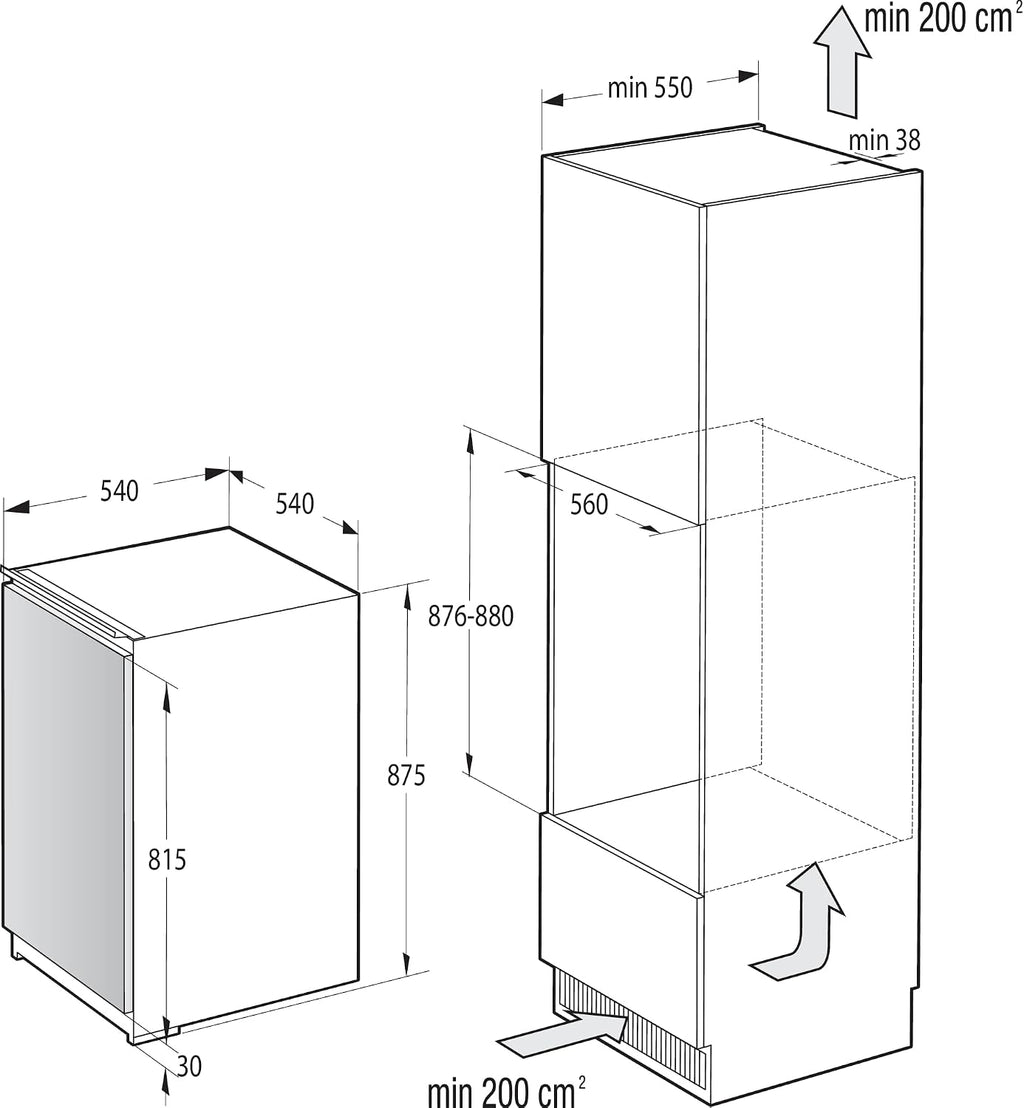 Frigorífico integrable Gorenje RBI409EP1 con congelador
