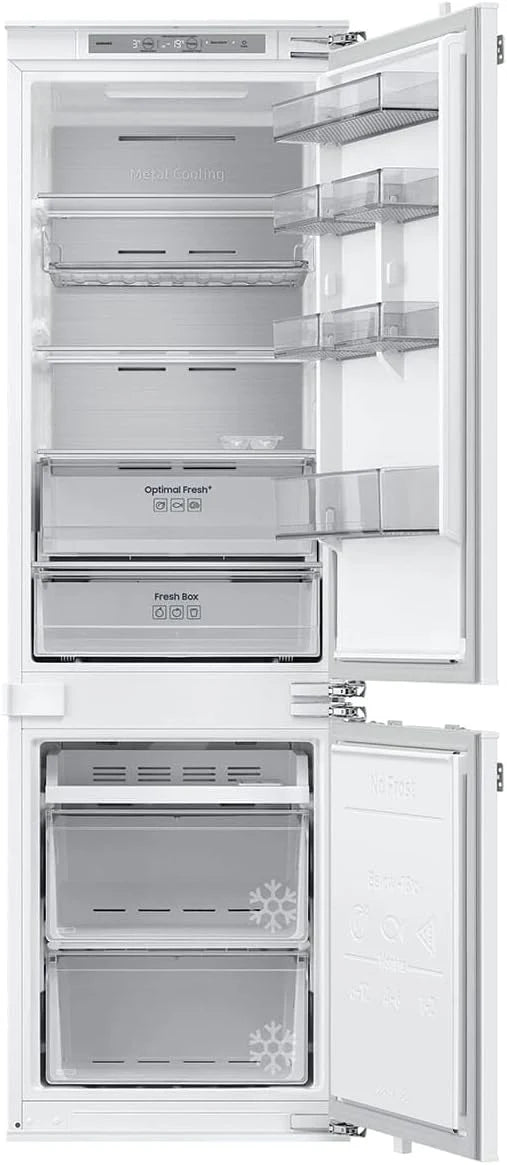 Samsung BRB80F26ACF0EF lodówka do zabudowy, AI z zamrażarką, 178 cm, 264 l, No Frost+, AI Energy Mode, Twin Cooling+, Cool Select+, biała