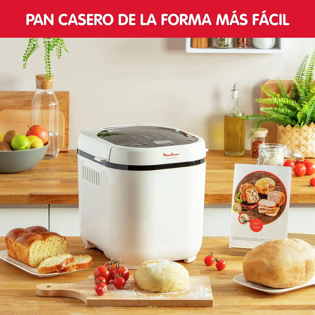 Moulinex Maszynka do pieczenia chleba z programami, tworzywo sztuczne, 31 x 29 x 29 cm jeden rozmiar biały