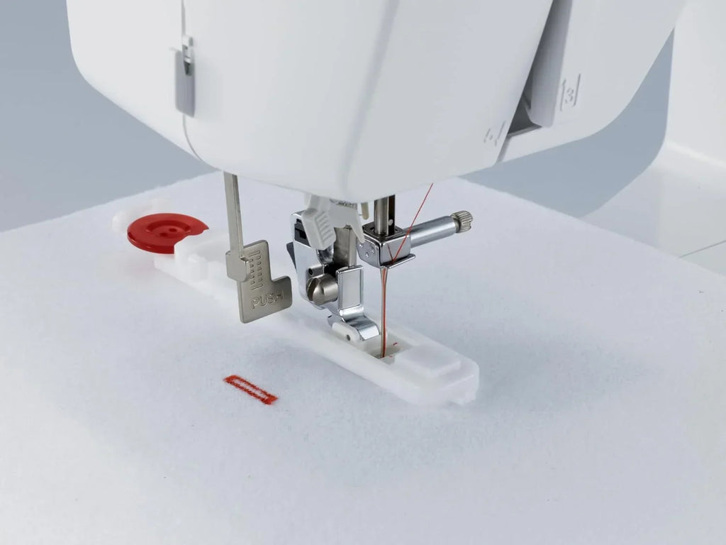 Máquina de coser eléctrica XM2701S, 27 puntadas, brazo libre, enhebrador automático, con cable