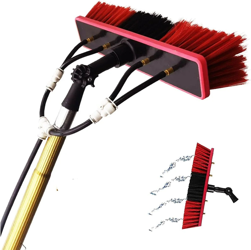 Teleskopowa szczotka do czyszczenia paneli słonecznych 11 m z głowicą 30 cm, wysuwana myjka okienna, uniwersalne narzędzie do czyszczenia PV dla wydajnej konserwacji fotowoltaicznej