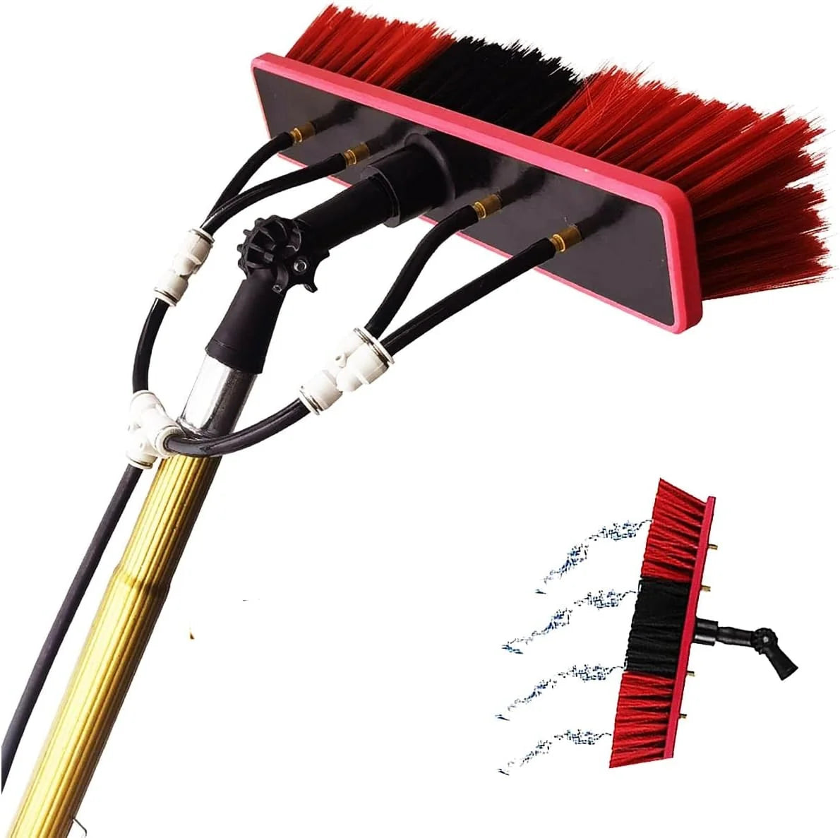 Teleskopowa szczotka do czyszczenia paneli słonecznych 11 m z głowicą 30 cm, wysuwana myjka okienna, uniwersalne narzędzie do czyszczenia PV dla wydajnej konserwacji fotowoltaicznej