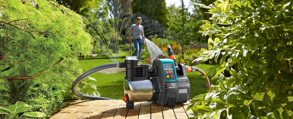 Gardena Premium Hauswasserautomat 6000/6E LCD Inox: Bomba de agua doméstica con caudal de 6000 l/h, motor de 1300 W, con pantalla LCD, carcasa de bomba de acero inoxidable de alta calidad (1760-20)