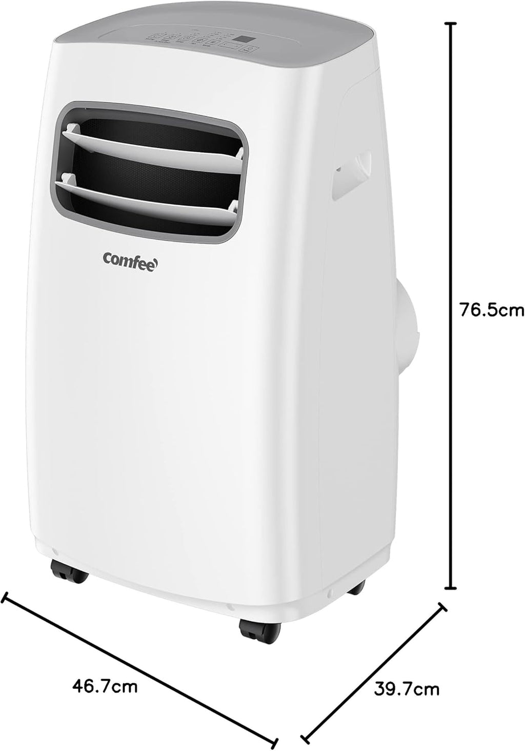 Aire acondicionado portátil Comfee MPPH-09CRN7, 9000 BTU 2,6kW, refrigeración, ventilación y deshumidificación, para habitaciones de hasta 88m³ (33㎡), aire acondicionado portátil con tubo de escape