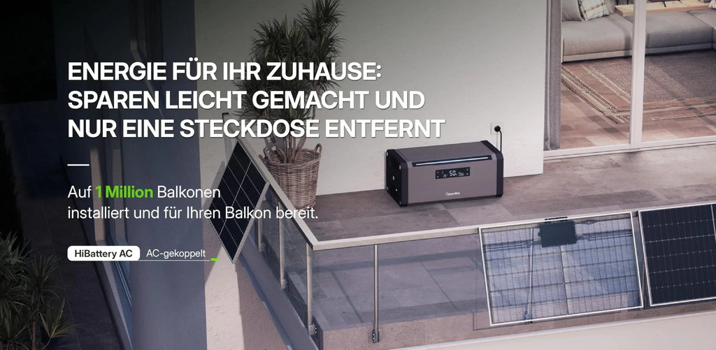 Batería solar de CA Hoymiles HiBattery de 1,92 kWh, plug and play para sistemas solares de balcón, ampliable hasta 11,52 kWh, 0 % IVA