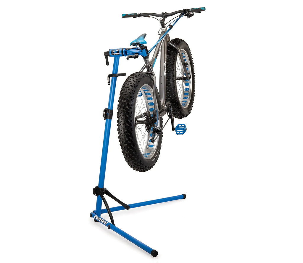 Soporte de reparación para bicicletas PCS-10.3, ajustable en altura, plegable, con pinza regulable 37 × 37 × 145 cm