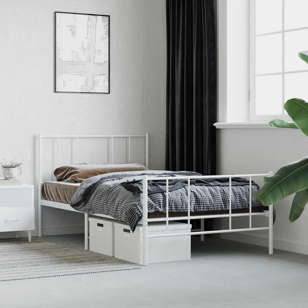 Malowana proszkowo stal 90x200 klasyczny biały