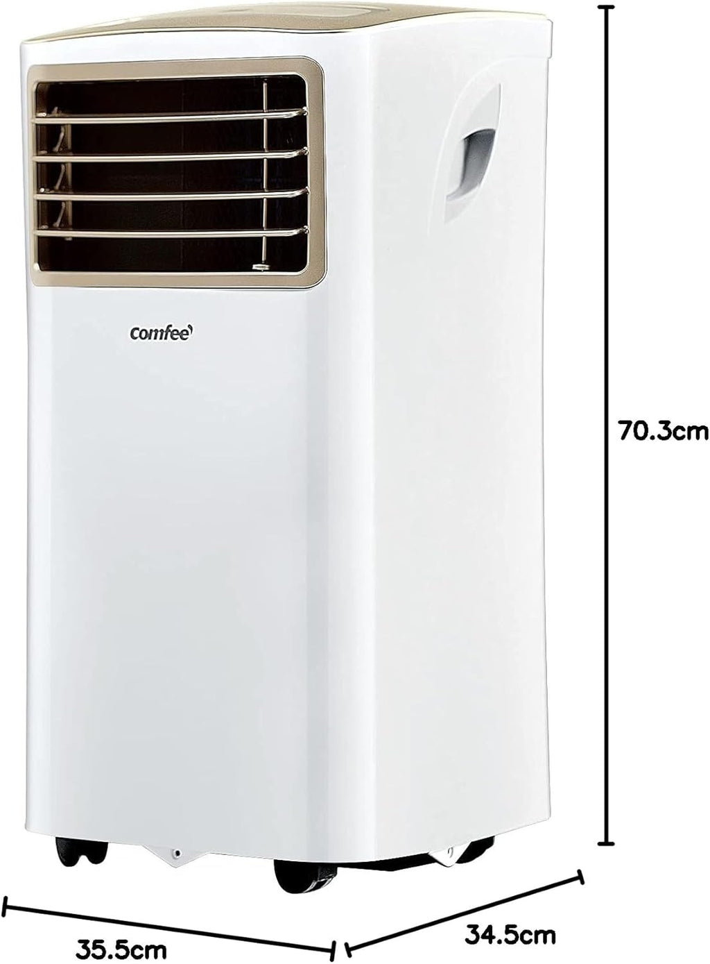 Aire acondicionado portátil Comfee MPPH-09CRN7, 9000 BTU 2,6kW, refrigeración, ventilación y deshumidificación, para habitaciones de hasta 88m³ (33㎡), aire acondicionado portátil con tubo de escape