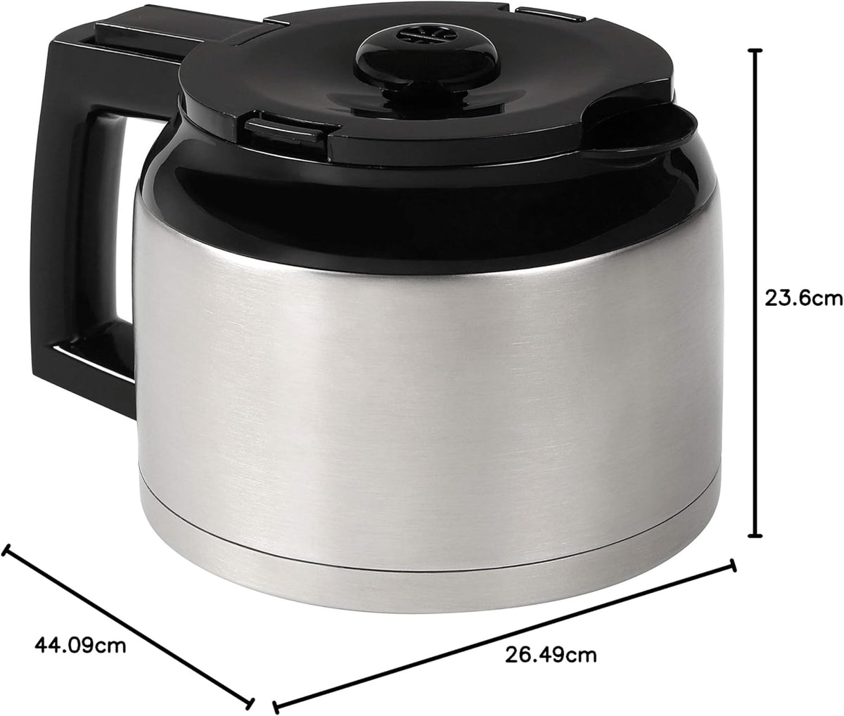Melitta AromaFresh - Cafetera de filtro - con jarra de cristal - molinillo integrado - función de temporizador - 10 tazas - Negro puro