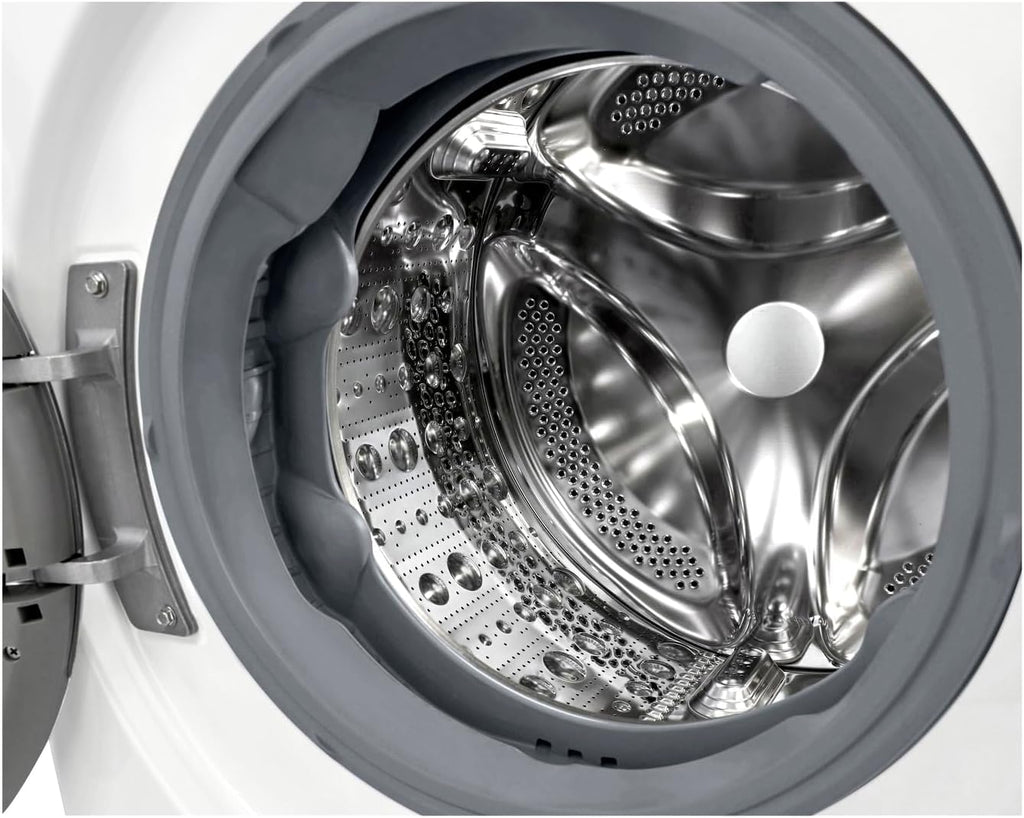 LG F4WV7080, Clase A, lavadora de carga frontal 8 kg, 1400 rpm, AI Direct Drive, Wi-Fi, limpieza profunda con vapor, gran capacidad, TRIPLE A, puerta exterior de cristal templado, 62 x 60 x 85 cm, blanco