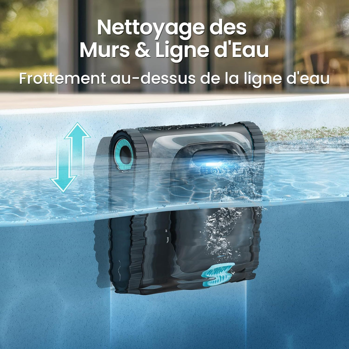 Aiper Scuba S1 (Versión 2025) Robot limpiafondos para paredes y línea de flotación, aspirador de piscina con 180 min de autonomía, filtración ultrafina, navegación inteligente y control por app