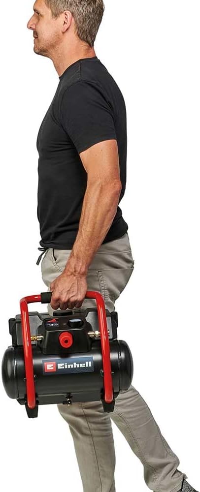 Einhell Kompresor akumulatorowy TE-AC 36/150 Li OF-Solo Power X-Change (36 V, 8 bar max., zbiornik 6 l, pojemność pompowania 150 l/min, manometr, bez smarowania, bez akumulatora)