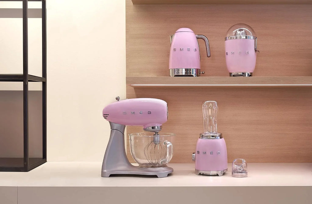 Smeg SMF02PKEU mixeur Robot mixer 800 W Rose, Argent