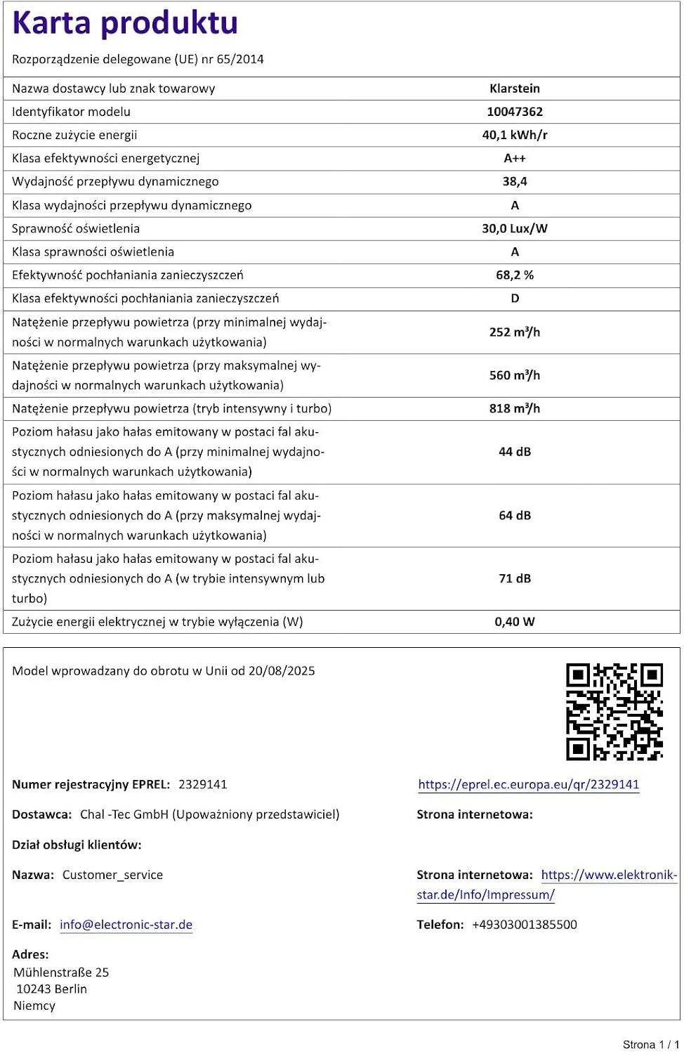 Klarstein Velaire okap kuchenny 60 cm, zwiększenie efektywności energetycznej 820 m³/h, klasa energetyczna A++, obsługa dotykowa, LED, cichy, filtr aluminiowy i z węglem aktywnym, czarny