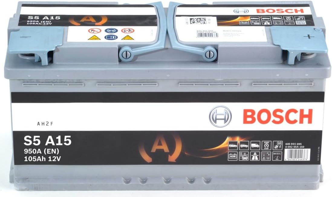 Bosch S5A15 - Batería de coche - 105 A/h - 950 A - Tecnología AGM - adaptada a vehículos con Start/Stop