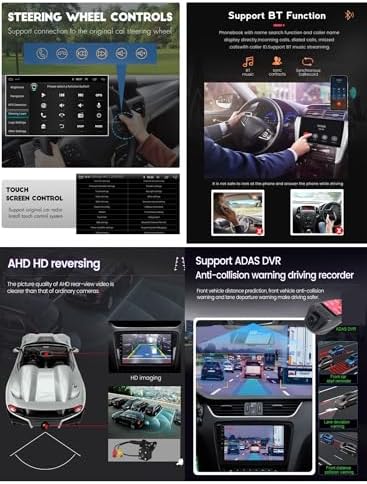 Autorradio Doble DIN de 9" Android 14 para Renault Twingo III (2014-2024) con Bluetooth, GPS, cámara de visión trasera AHD, controles al volante, H5 4G+64G