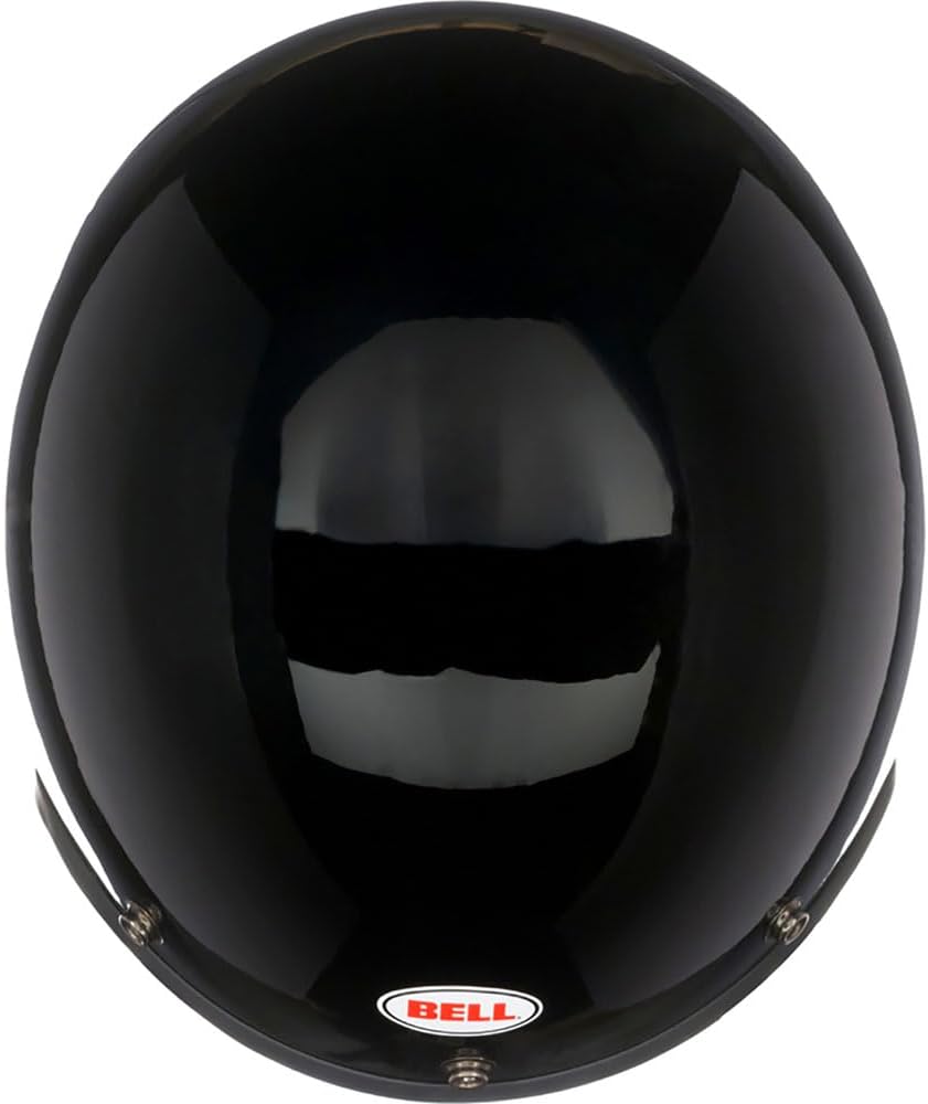 Casco de moto retro Bell Custom 500 sólido ECE inspirado en 1954, forma ovalada, ajuste discreto, comodidad moderna, color: negro, talla: XL