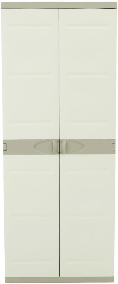 Armarios Plastiken Titanium, plástico, beige, 70x44x176 cm