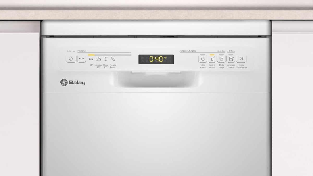 Lavavajillas Balay 3VN4010BA de 45 cm, libre instalación, blanco