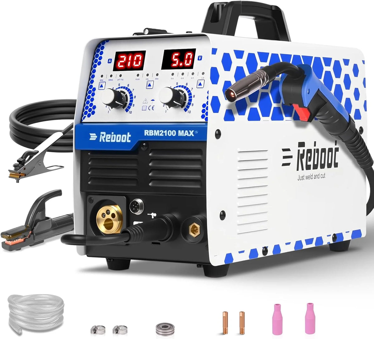 Reboot 210 A MIG spawarka IGBT 5 w 1, inwertor, aluminium, 230 V