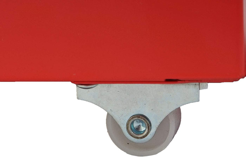 Mendler Cajonera Boston T851AM, archivador de acero, 110x28x41cm 8 cajones - rojo
