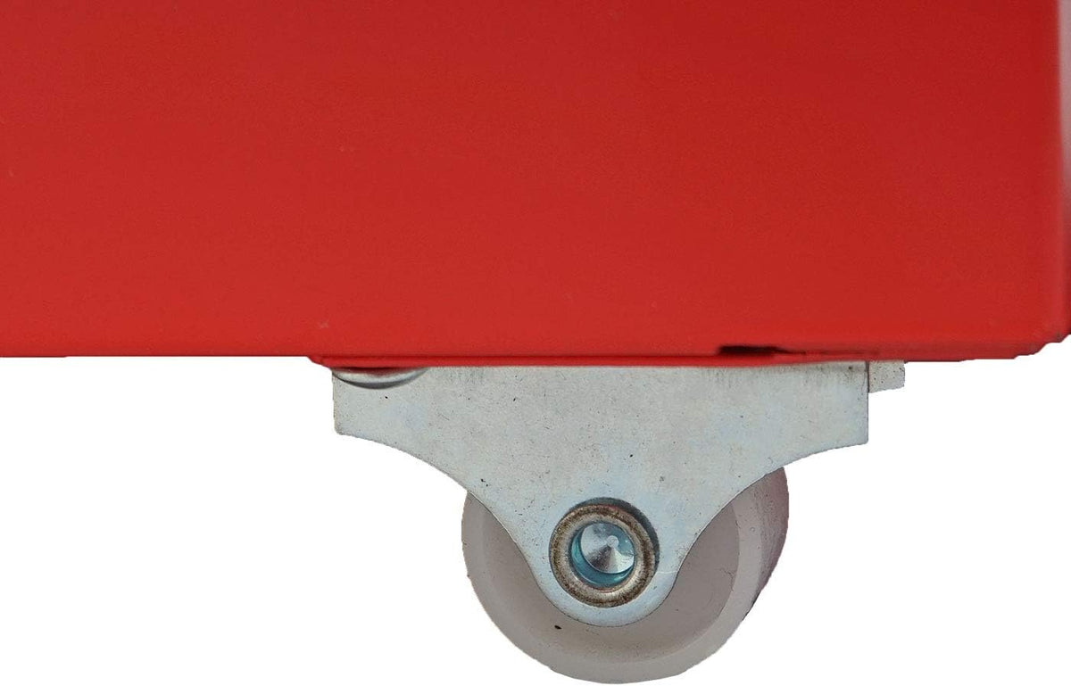 Mendler Cajonera Boston T851AM, archivador de acero, 110x28x41cm 8 cajones - rojo