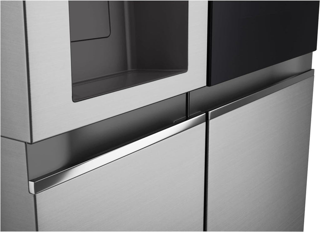 Frigorífico Side by Side LG GSGV81PYLL, Clase E, 635 L, Instaview, frigorífico con congelador, dispensador de hielo, hielo picado y agua, Total NoFrost, compresor Smart Inverter, Wi-Fi