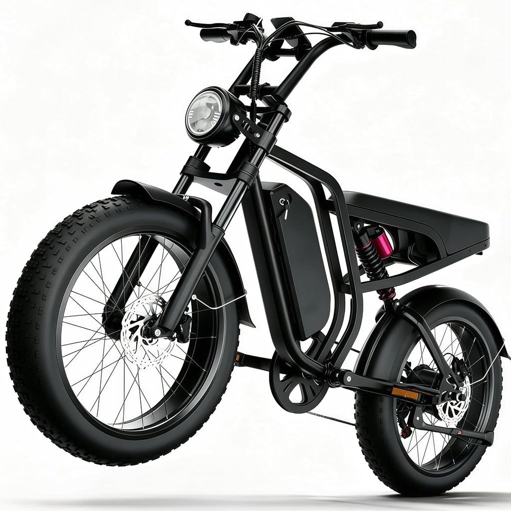 Bicicleta eléctrica DEEPOWER para adultos, batería extraíble de 48V/52V 20Ah, autonomía de hasta 60-110 km, neumáticos gruesos de 20 pulgadas, frenos de disco hidráulicos, Shimano de 7 velocidades, todoterreno