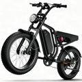 Bicicleta eléctrica DEEPOWER para adultos, batería extraíble de 48V/52V 20Ah, autonomía de hasta 60-110 km, neumáticos gruesos de 20 pulgadas, frenos de disco hidráulicos, Shimano de 7 velocidades, todoterreno
