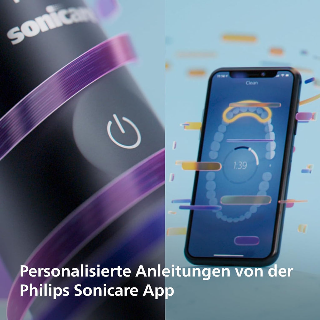 Philips Sonicare DiamondClean Prestige 9900 – Cepillo de dientes eléctrico con SenseIQ, cabezal A3 Premium All-in-One y estuche de carga en azul medianoche (modelo HX9992/12)