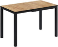 Mesa de comedor Vicco Granny, roble/antracita, 120 x 70 cm extensible, con función de extensión para longitudes de mesa variables