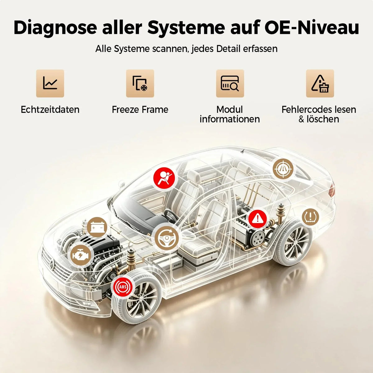 Dispositivo de diagnóstico OBD2 universal Topdon ArtiDiag600 Pro con 9 funciones de servicio