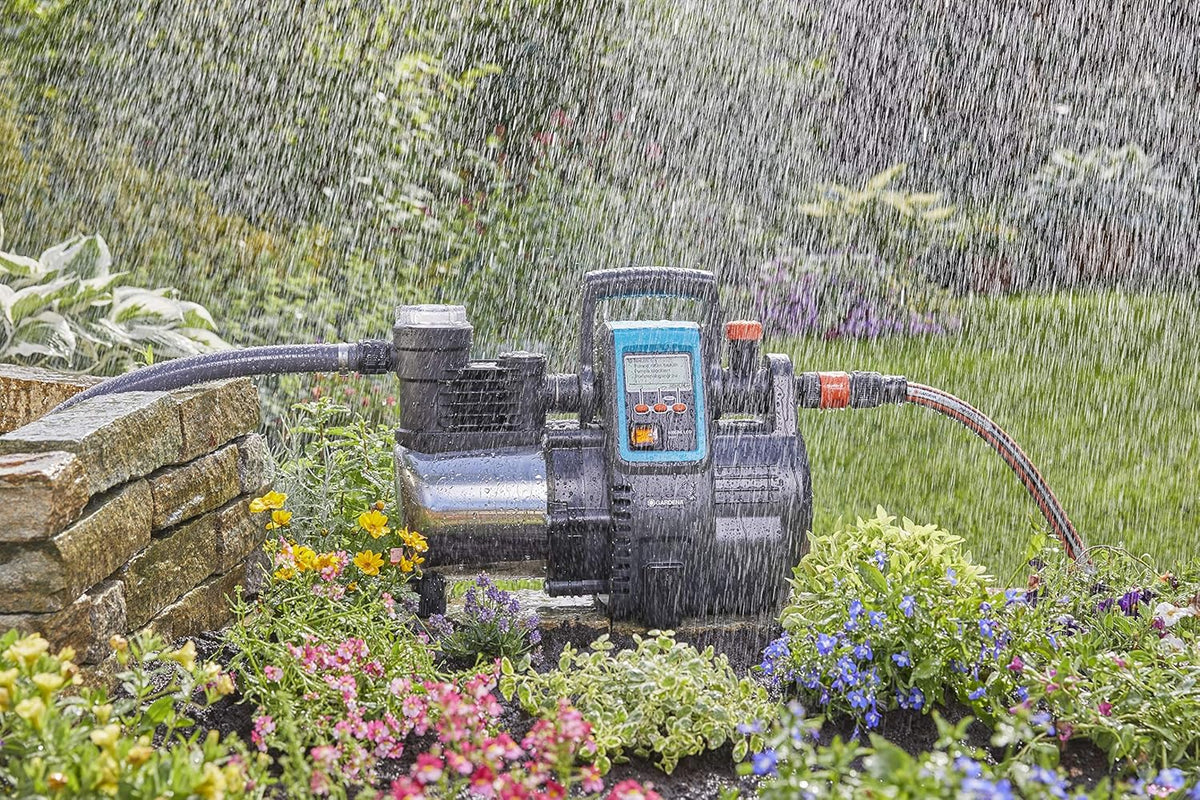 Gardena Premium Hauswasserautomat 6000/6E LCD Inox: Bomba de agua doméstica con caudal de 6000 l/h, motor de 1300 W, con pantalla LCD, carcasa de bomba de acero inoxidable de alta calidad (1760-20)