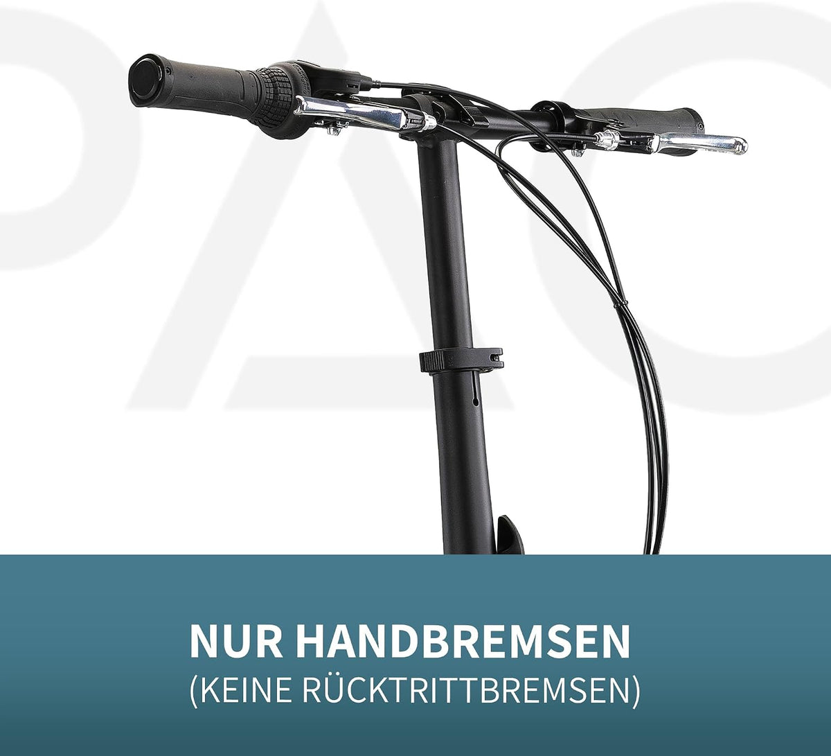 Bicicleta plegable premium PACTO para adultos - Cuadro de aluminio de 27 cm, ruedas de aluminio de 20 pulgadas, 6 velocidades Shimano
