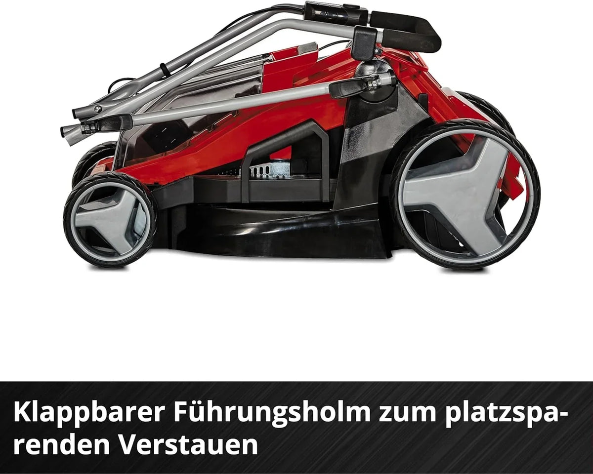 Cortacésped inalámbrico Einhell GE-CM 36/43 Li M Solo Power X-Change 36V 43cm 600m² sin escobillas, función mulching, 63L, 25-75mm, sin batería