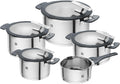 Set de ollas ZWILLING Simplify de 5 piezas, colador integrado, inducción, gris