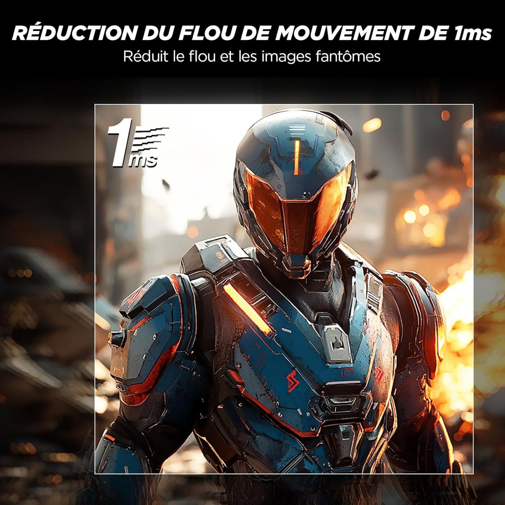 Monitor Gamer KOORUI G2711P de 27 pulgadas, 200Hz, Pantalla Gaming Fast IPS FHD, 1ms, HDR400, Adaptive Sync, compatible con VESA 75 * 75mm, HDMI 2.0/DP1.4, luz azul reducida