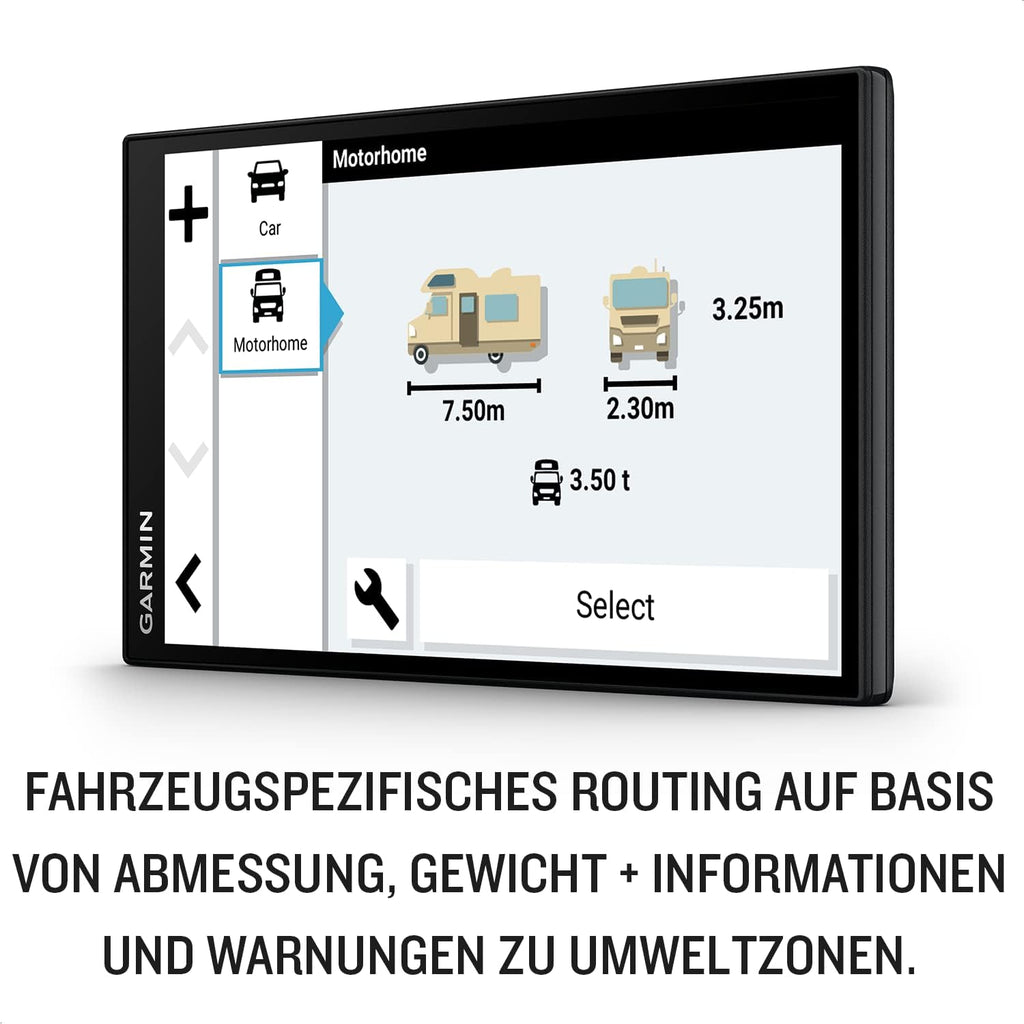 Garmin Camper 795 MT-D EU – Dispositivo de navegación con pantalla para autocaravanas/caravanas, mapas 3D preinstalados de Europa y Sudáfrica, información de tráfico en tiempo real, base de datos de campings, 7 pulgadas (17,8 cm)