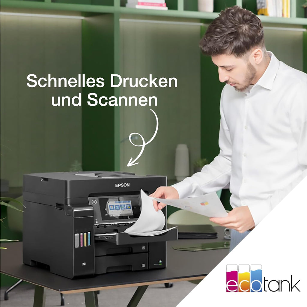 Impresora multifunción de inyección de tinta con depósito de tinta EcoTank ET-5850 DIN-A4 con Wi-Fi y fax