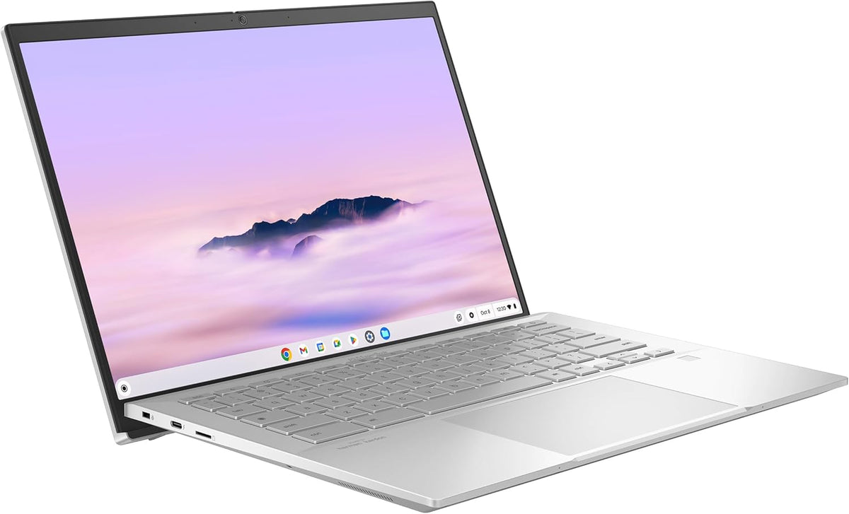 ASUS Chromebook Plus CM3401 con IA de Google - Portátil táctil convertible de 14", pantalla WUXGA (AMD Ryzen 5, 8 GB de RAM, almacenamiento SSD de 256 GB, Chrome OS) - Teclado AZERTY