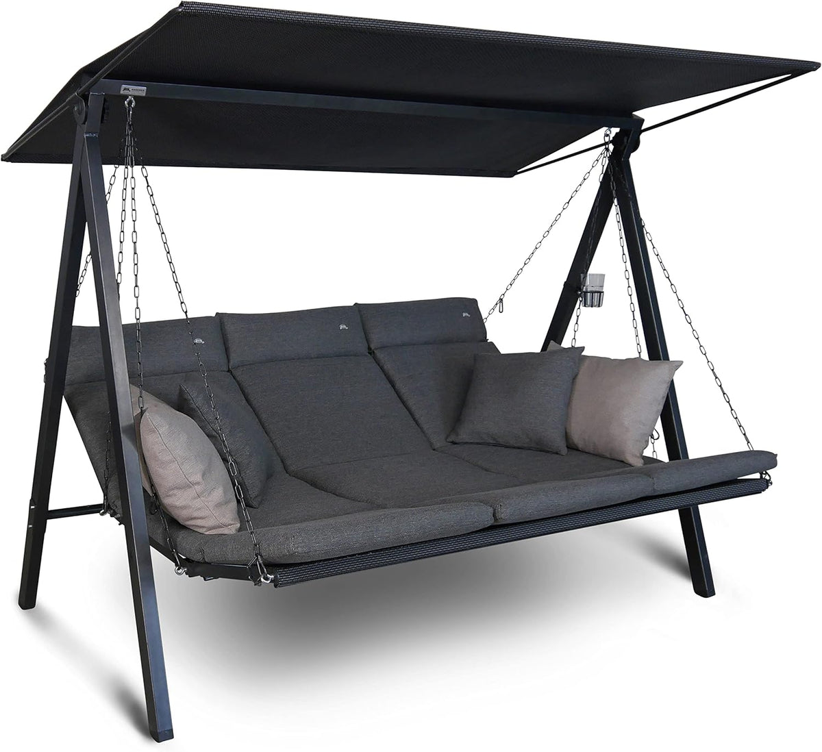 Columpio de jardín tipo Hollywood Angerer Lounge Smart color gris ceniza