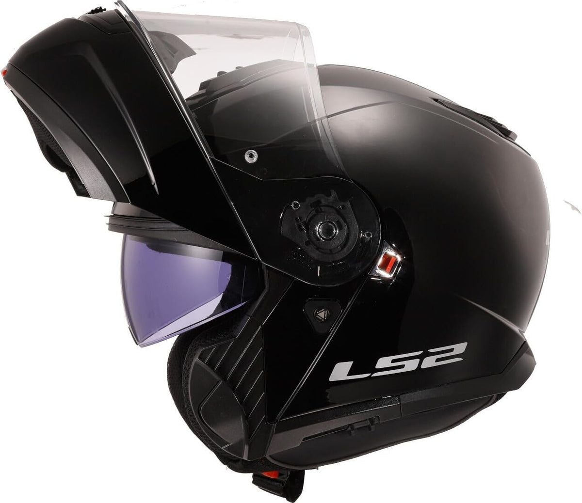 LS2, Casco de moto modular Strobe II negro brillante,