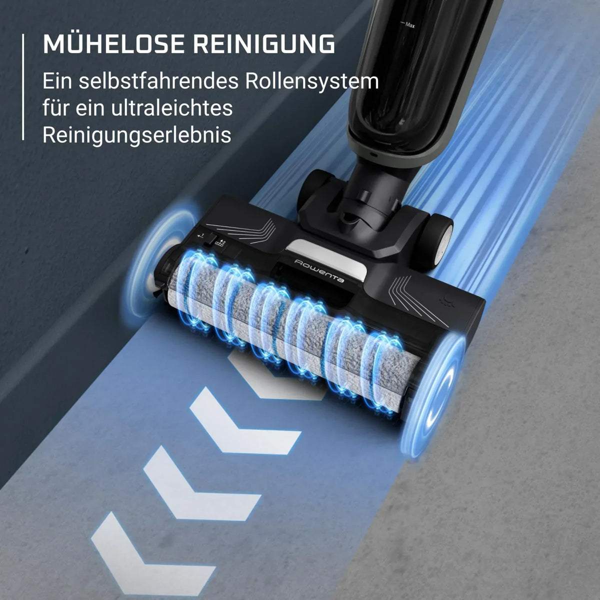 Aspirador inalámbrico en seco y húmedo Rowenta XClean 4, 50 min de autonomía, autolimpieza, detección de suciedad, GZ5036